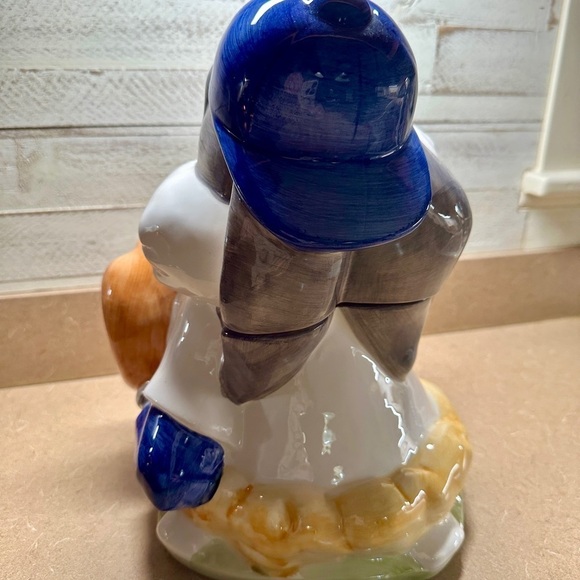 VINTAGE, 1993, WARNER BROTHERS, LOONEY TUNES, BUGS BUNNY, BASEBALL, COOKIE JAR. - Picture 9 of 15